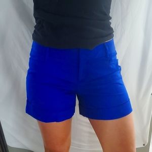 Rich blue cuffed shorts from express